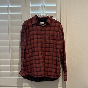 Sonoma Men's Red Plaid Button Down Shirt
